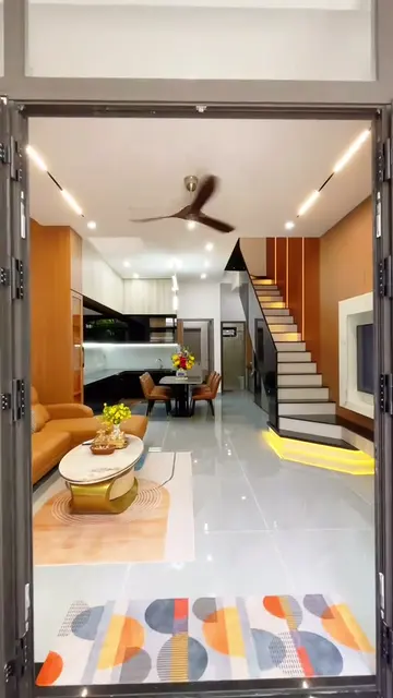 Nội thất gỗ ấm & đèn hắt — 1